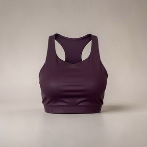 Seamless Racerback Crop Bra - Deep Plum